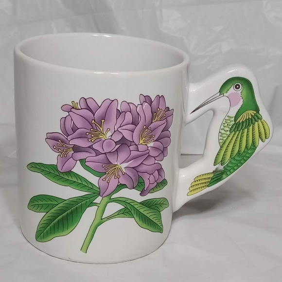 Set of 4 PMC Hummingbird Floral Coffee Mugs - Picture 4 of 11